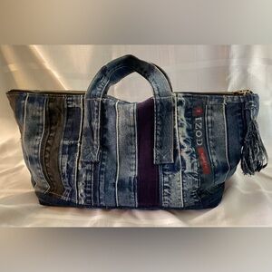 Enjoy this handcrafted casual Denim Weekender bag created from up cycled Denim.